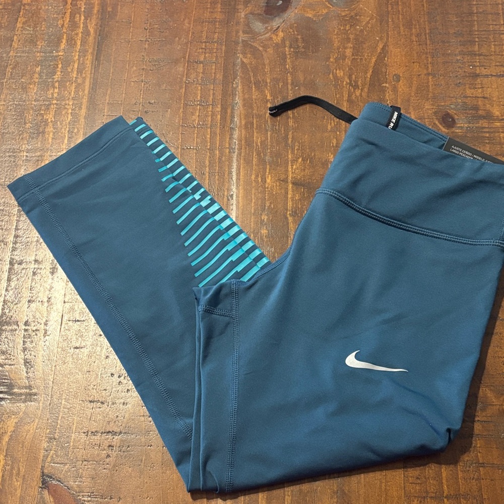 Nike Blue Leggings with White Logo
